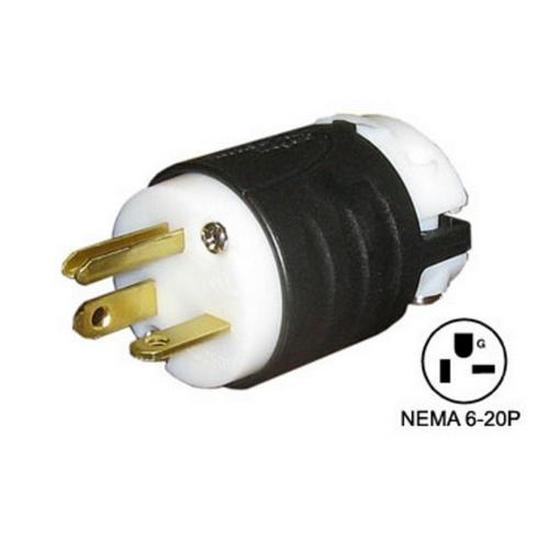 Across Plug-6-20p, Nema 3-prong Stright Blade Plug