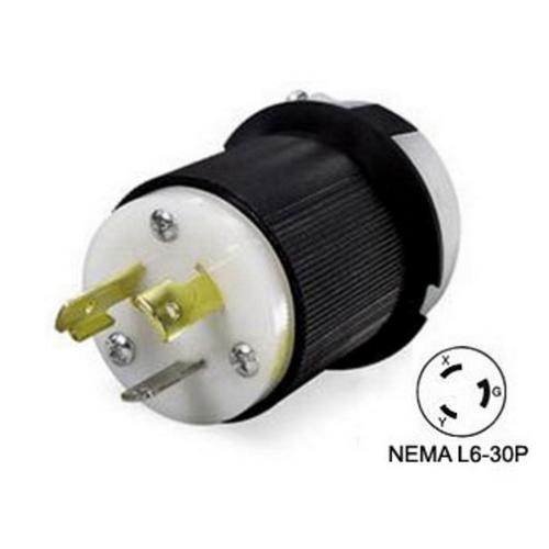 Across Plug-l6-30p, Nema L6-30p 250 Volt 30 Amp Twist-lock Plug