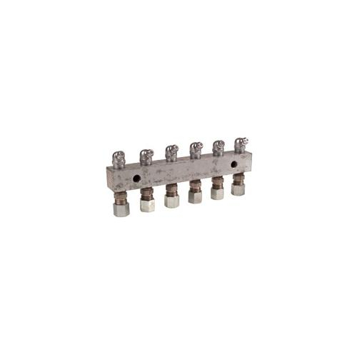 Alemite 6136, 6-point Header Block With 1612-b Fittings