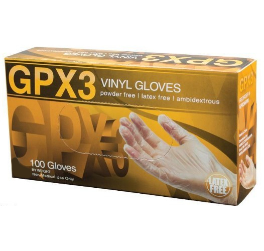 Ammex Gpx344100, Gpx3 Vinyl Powder Free Industrial Gloves, Medium