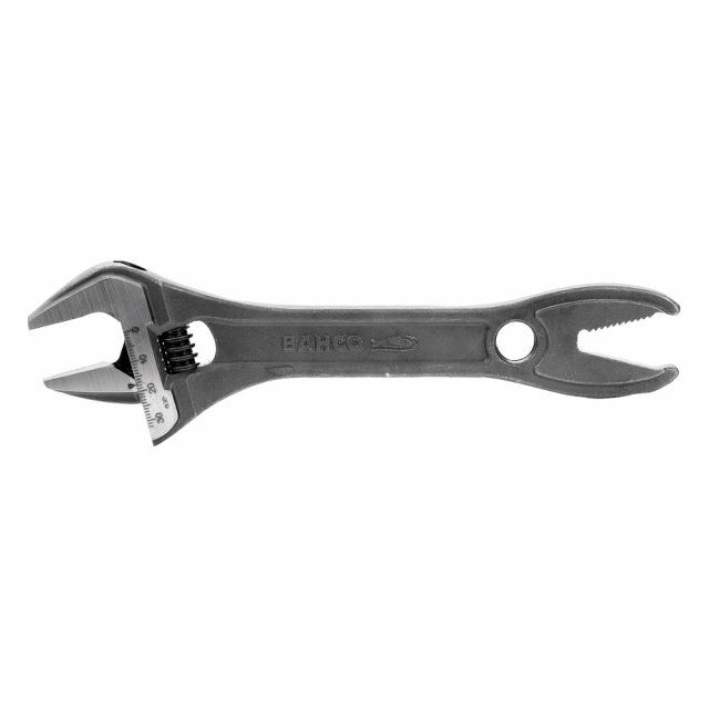 Buy Bahco 31, Wide Jaw Adjustable Wrench with Serrated Pipe Jaws Mega