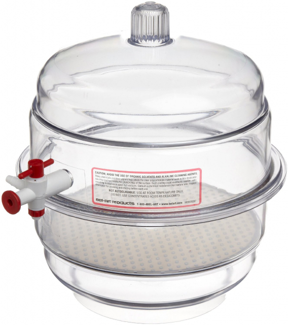 Bel-Art Products 42022-0000 Space Saver Clear Base Vacuum Desiccator
