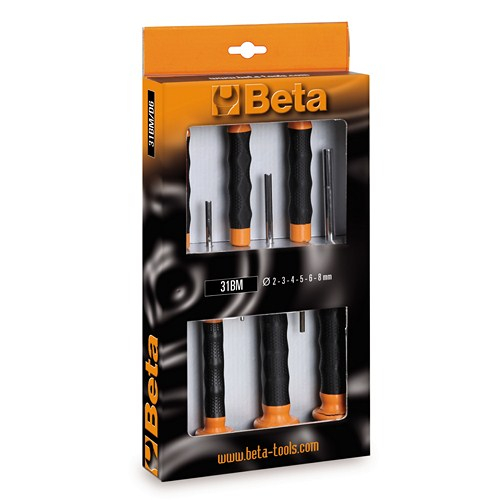 Beta Tools 000310420, 31bm/d6 Set Of 6 Pin Punches With Handles