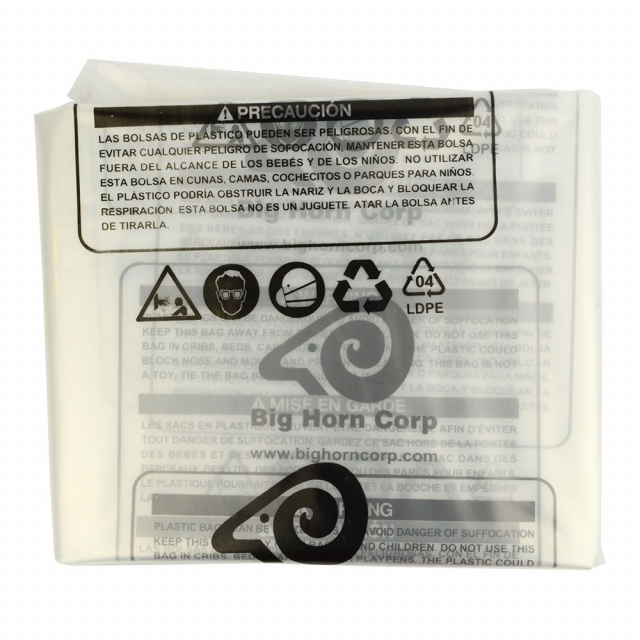 Big Horn 11781, 20" Dia. Clear Plastic Dust Collection Bag, 32" X 42"