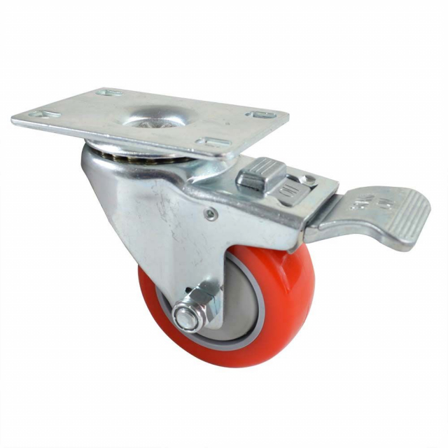 Big Horn 19786, Swivel Plate Wheel Casters Double Lock Stem Brake