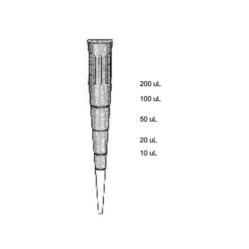 Bio Plas 0001r, Reference Tip Pipet Tip 1-250 Microliters - Racked