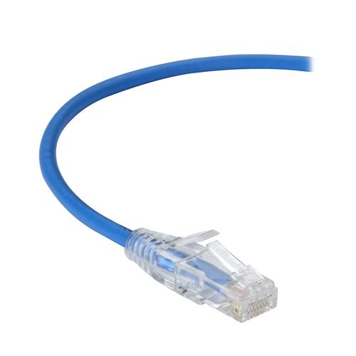 Blackbox C6apc28-bl-15, Slim-net Cat6a Patch Cable, Blue, 15