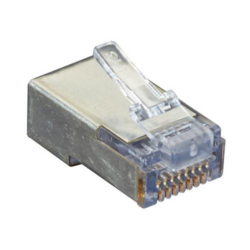 Blackbox C5eezsp-50pak, Shielded Cat5e Ez-rj45 Modular Plugs, 50-pack