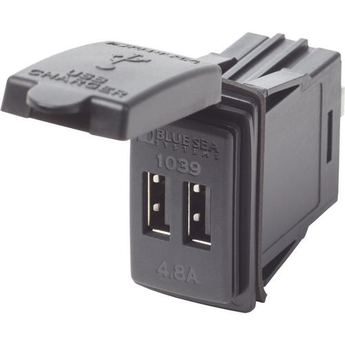 Blue Sea Systems 1039-bss, Fast Charge - Dual Usb Charger Switch Mount