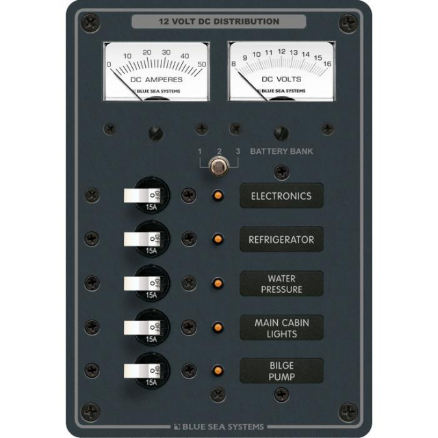 Blue Sea Systems 8081-bss, Panel Dc 5 Position