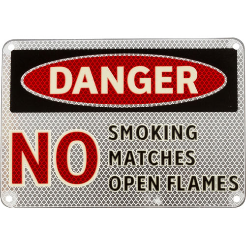 Brady 102492, 7" X 10" Sign "danger No Smoking Matches Open..."