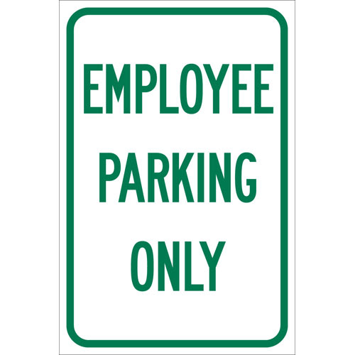 Brady 103698, 18" X 12" Sign "employee Parking Only", Aluminum