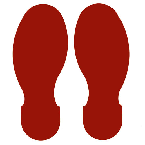 Brady 104406, Toughstripe 3.5" X 10" Marking Footprint, Red