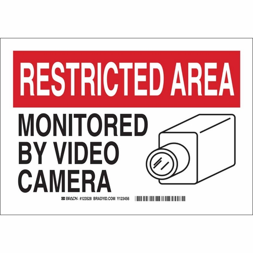 Brady 123526, Area Monitored By Video Camera Sign