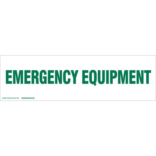 Brady 60268, 7" X 24" Polyester Emergency Equipment Label