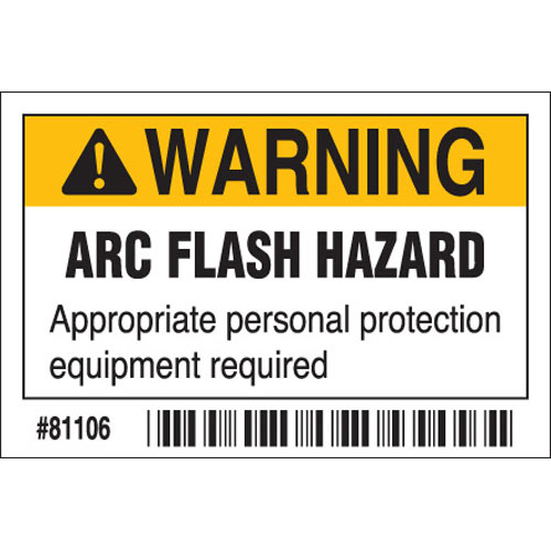Buy Brady 81106, 2" x 3" Polyester Arc Flash Label (Warning) Mega Depot