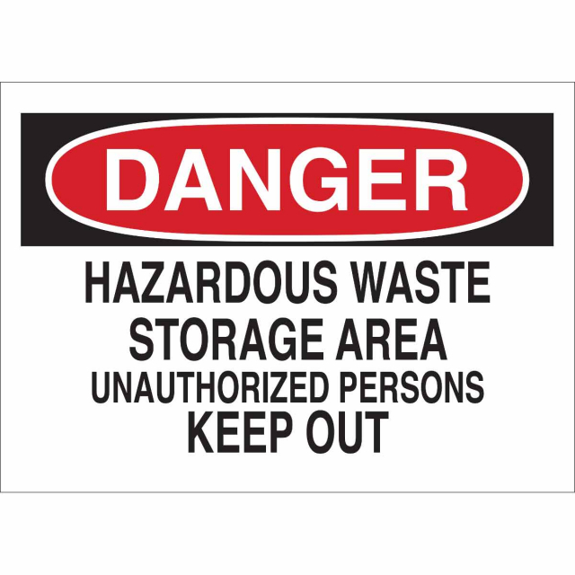 Buy Brady 84081, Danger Hazardous Waste Storage Area... Sign Mega Depot