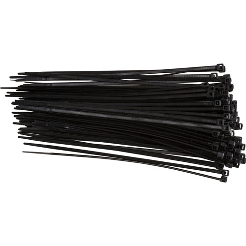 Brady 98848, 0.14" X 8" Black Nylon Valve Tag Cable Tie