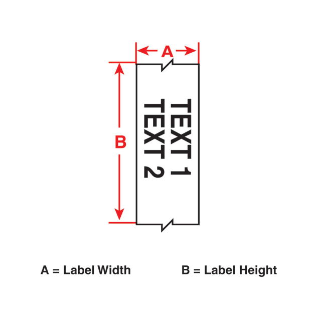 L BRADY M21-375-595-RD Label Cartridge,White/Red,21 ft 