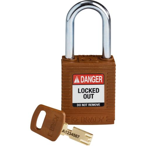 Brady Nyl-brn-38st-kd, 150275 Nylon Lockout Padlock, Brown