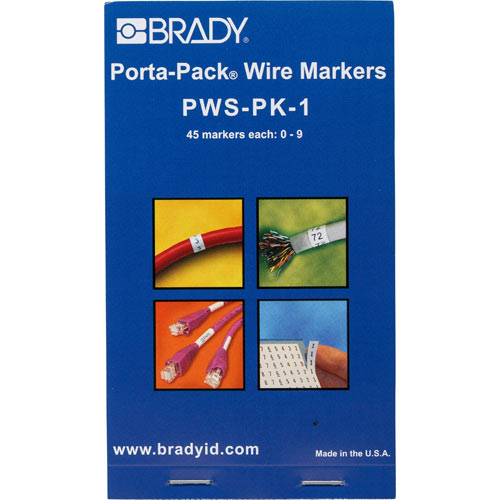 Brady Pws-pk-1, Vinyl Wire Marker Book W/ Legend: 0 To 9