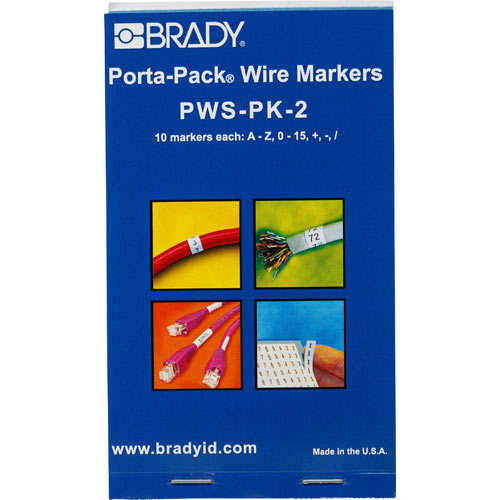 Brady Pws-pk-2, 35552 Book W/legend: A - Z, 0 To 15, +, - , /