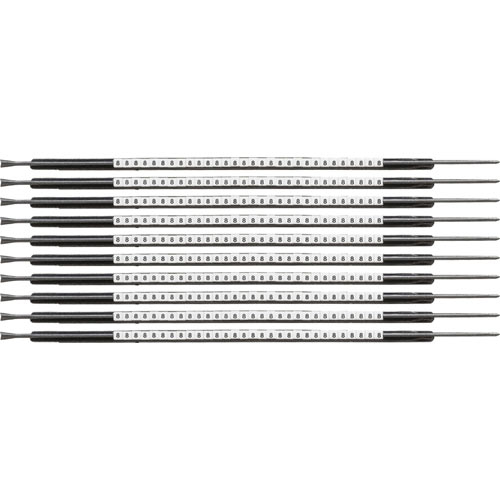 Brady Scn05-8, Clipsleeve 8 Wire Marker, Black On White