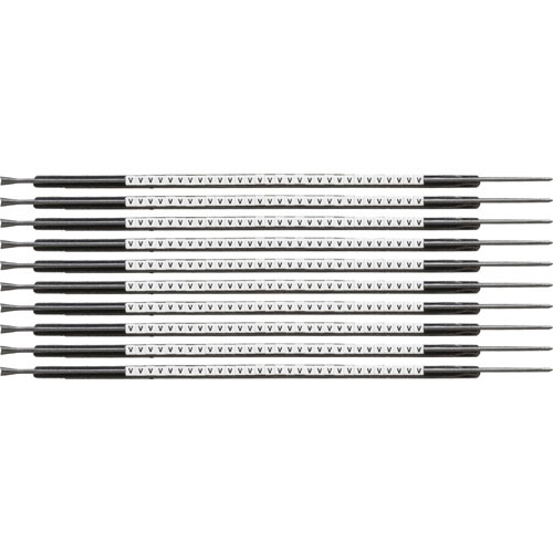 Brady Scn05-v, Clipsleeve V Wire Marker, Black On White