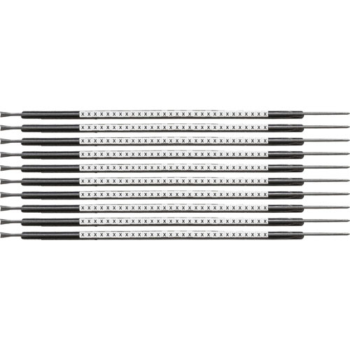 Brady Scn05-x, Clipsleeve X Wire Marker, Black On White