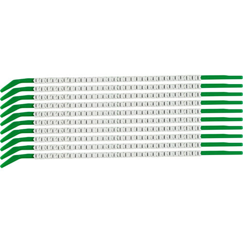 50 Clips SCN09-I-CAP Black on White Brady Wire Marker Clip Sleeves 