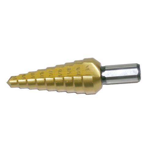 Cle Line C20296, 1874 Step Drill, 1/8" - 1/2" X 1/32" Tin