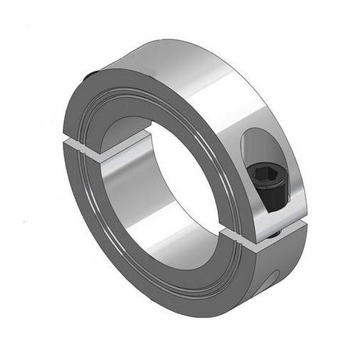 42mm OD Climax Metal M2C-21-S Two-Piece Clamping Collar Stainless Steel 21mm Bore Metric 15mm Width, 