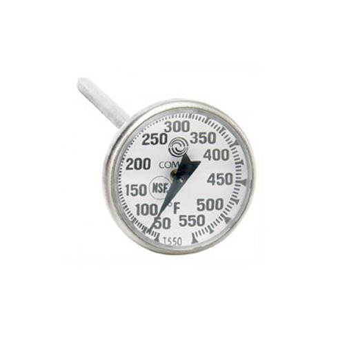 Comark T550/38, 1-3/4" Pocket Dial Thermometer, 8" Stem