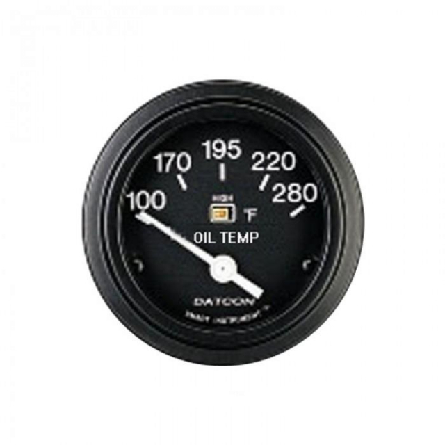 Datcon 103187, Smart 2000 Oil Temperature Gauge, 100-280f, Black