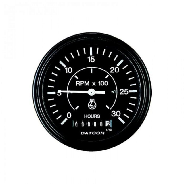 Datcon 103683, 24c30 Heavy Duty Automotive Tachometer With Hourmeter