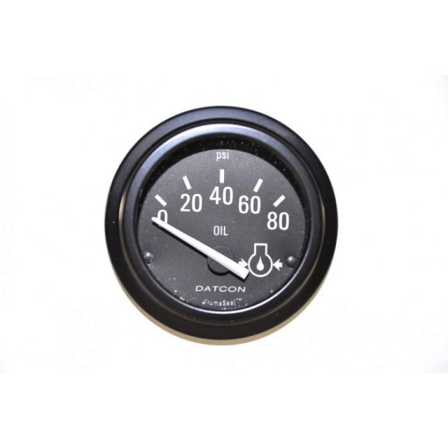 Datcon 104236, 881 Illumaseal Oil Pressure Gauge, 0-80 Psi, Black