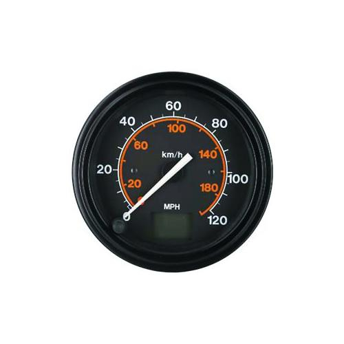 Datcon 112069, Dlx2 Speedometer With Odometer, 12 V, Black