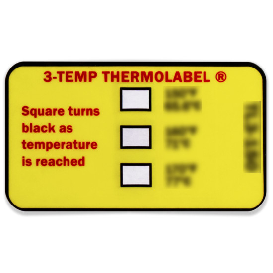 Deltatrak 50302, 3 Level High Temperature Thermal Label