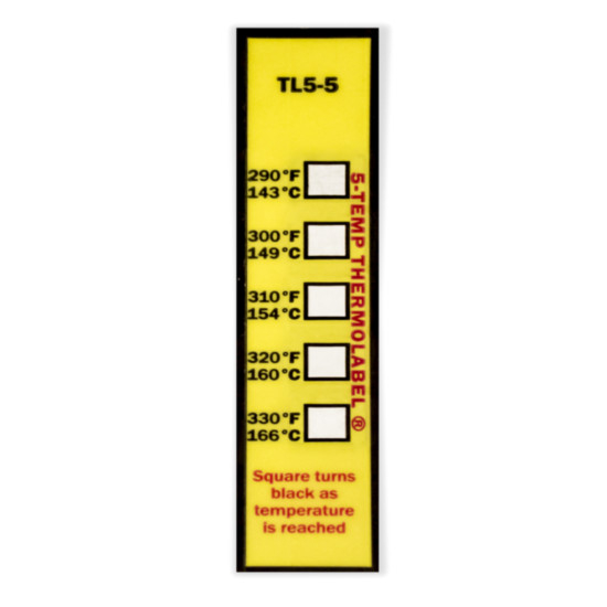 Deltatrak 50505, 5 Level High Temperature Thermal Label