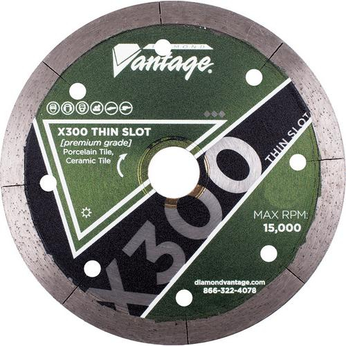Diamond Vantage 0406apdx3, X300 Thin T-slot Blade, Porcelain Dry