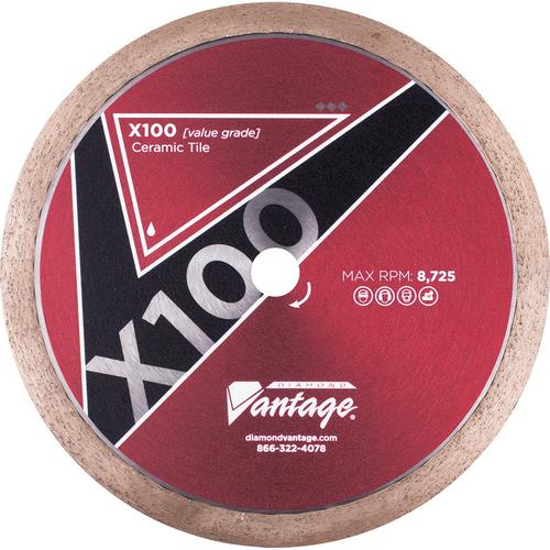 Diamond Vantage 0406atwx1, X100 Heavy Duty Wet Tile Blade, X1