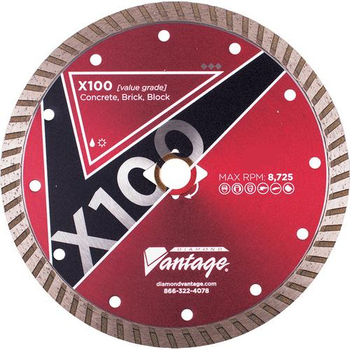 Diamond Vantage 0609udzbx0-2, X100 General Purpose, Turbo Rim Blade