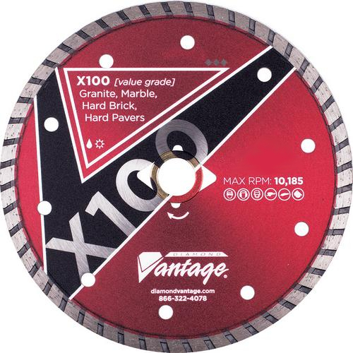 Diamond Vantage 0508cdzbx1-1, X100 Heavy Duty, Turbo Rim Blade
