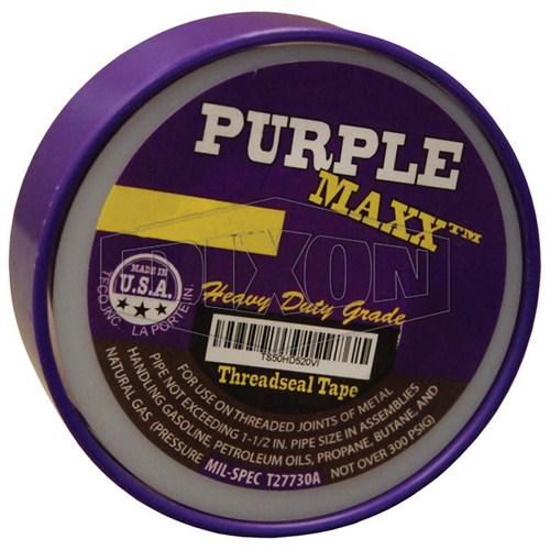 Dixon 1/2 X 700 PTFE Purple Heavy Duty Thread Tape 3.5 mil thick TTPM50-700 