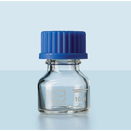 Duran 5539-79, 10ml Plain Glass Lab Bottle With Blue Cap