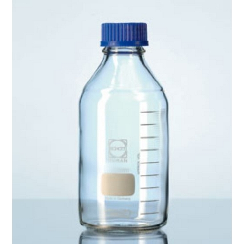 Duran 5539-80, 100ml Plain Glass Lab Bottle With Blue Cap