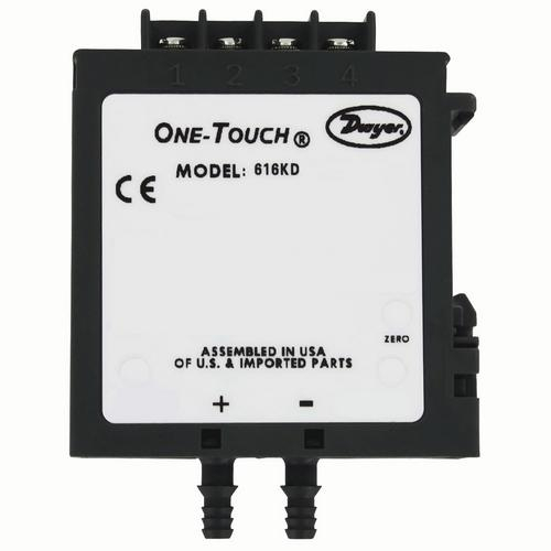 Low Range DP Transmitter 4-20 mA & 0-10V output NPT Connection ±0.5 wc with 1.0 % acc Dwyer 616KD-LR-B45-ND1 