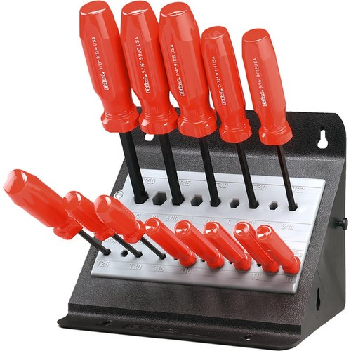 Eklind 90114, Inch Set Of 13 Ball-hex Drivers With Stand