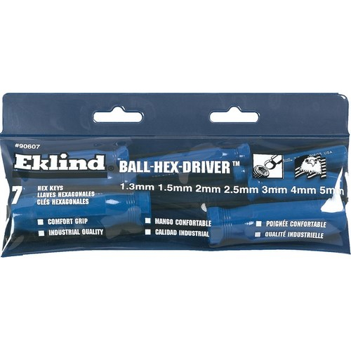 Eklind 90607, Metric Set Of 7 Ball-hex Drivers In Pouch