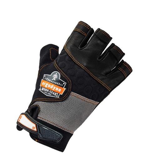 Ergodyne 17785, Proflex 901 Half-finger Leather Impact Gloves Xl Size